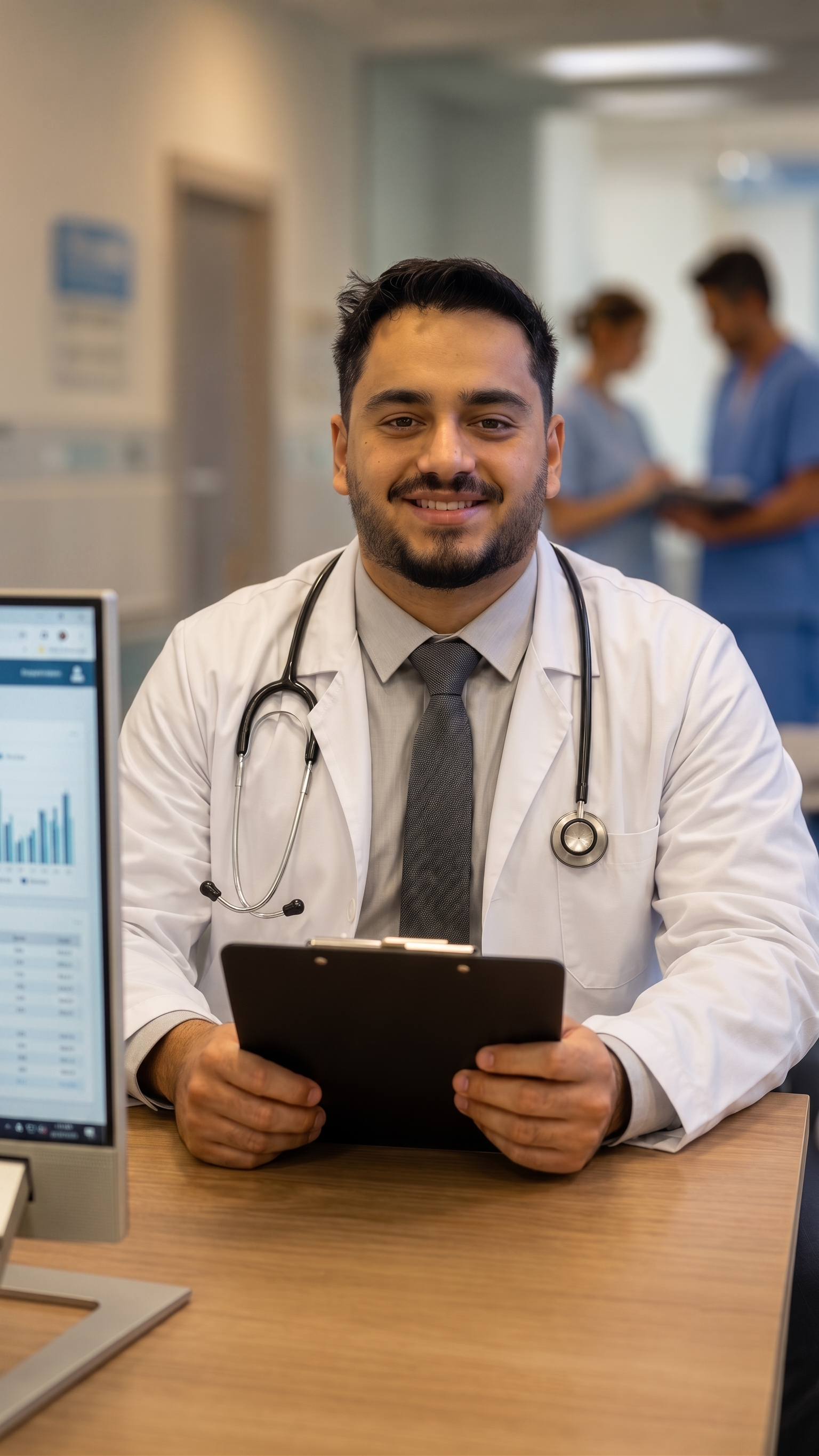 Médico especialista em consulta clínica premium, com atendimento humanizado